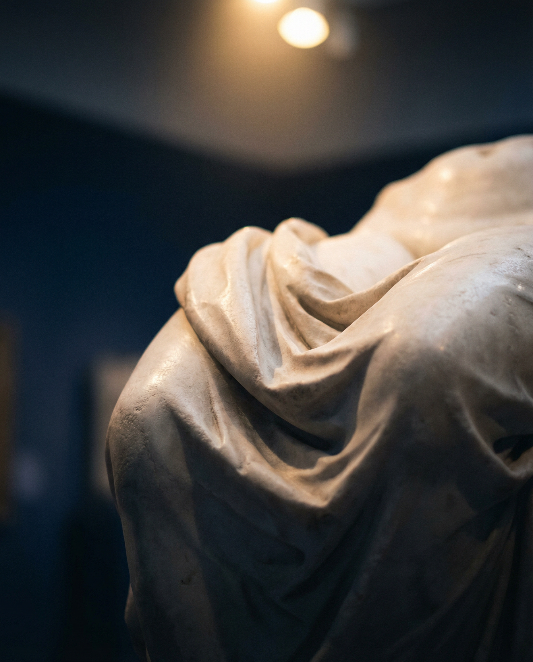 Classical marble sculpture detail